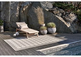 Кафява и бежова пътека за открито и закрито 70x160 cm Hugo Walnut Linen – Pappelina