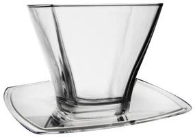 Vitrum - Стъклена купа квадратна с чинийка 410мл STEPHANIE 130 VM-1314010/4565200