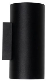 Интелигентна стенна лампа черна със злато 2-светлина с Wi-Fi GU10 - Sab