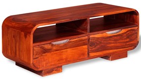243950 vidaXL Маса за кафе, масивно акациево дърво, 90x40x35 cм