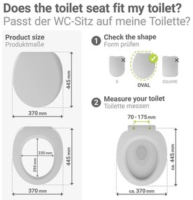 Тоалетна чиния с автоматично затваряне 37 x 44,5 см Ostuni – Wenko