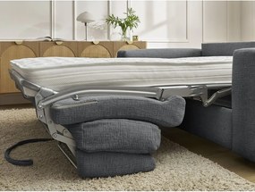 Тъмносив шенилов диван за ежедневно спане/сгъваем 220 cm Hugo – Bobochic Paris