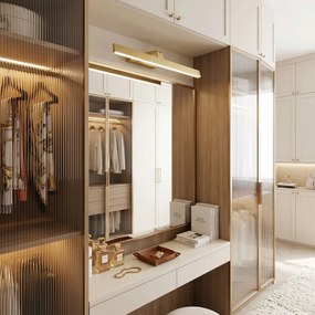 LED аплик за баня SWE008-1W 58cm BRUSH GOLD