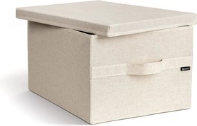 Бежова текстилна кутия за съхранение с капак 36x46x25 cm Soft Storage Large – Bigso