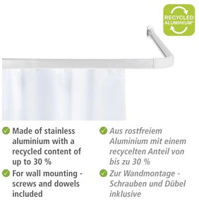 Бял прът за душ завеса Era – Wenko