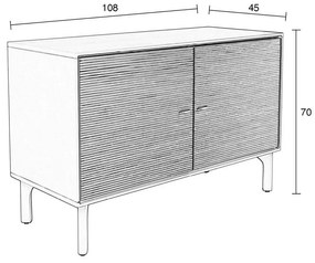 Светлосив скрин 108x70x45 cm Morning – Zuiver