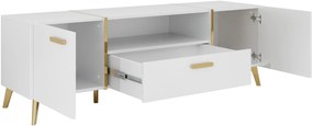 ТВ стойка Picru 2D1SZ-Бяло Gualistero
