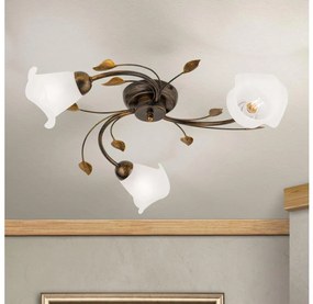 Orion DL 7-788/3 - Полилей за повърхностен монтаж SISI 3xE14/40W/230V Ø 60 см бронзов/патина