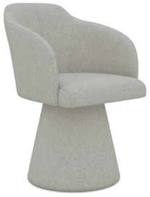 Светлосив тапициран трапезен стол Kanoa – Makamii