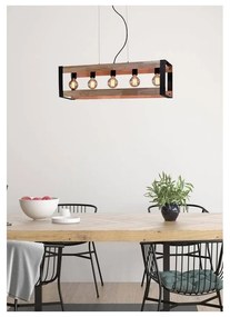 Черна висяща лампа 20x90 cm Varna - Candellux Lighting