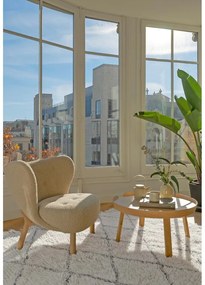 Кремав ръчно изработен вълнен килим подходящ за пране 140x200 cm Berber Soul – Lorena Canals