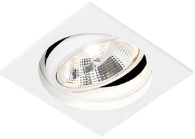 Квадратен вграден прожектор бял регулируем - Chuck 111