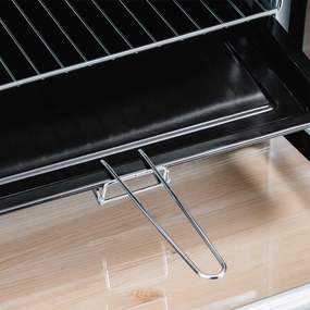 Втора ръка: Готварска печка с керамичен плот Oliver Voltz OV51441E45, 4300 W, 45L, 90-230C, Вентилатор, Осветление, Черен