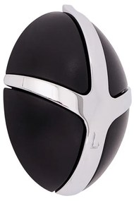 Черна/в блестящо сребрист цвят стенна пластмасова кука Tick – Spinder Design