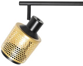 Индустриален прожектор черен със злато 4-светлина - Kayden