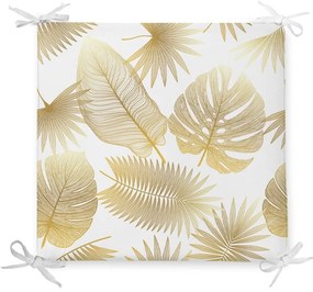 Възглавница за сядане от памучна смес Gold Leaf, 42 x 42 cm - Minimalist Cushion Covers