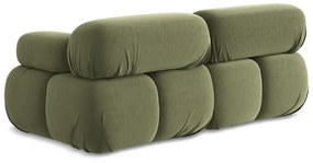 Светлозелен кадифен модулен диван 190 cm Lokua – Makamii