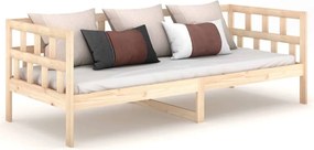 820217 vidaXL Дневно легло, борово дърво масив, 90x190 см