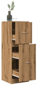 855204 vidaXL Шкаф органайзер, дъб артизан, 40x41x118 см, инженерно дърво