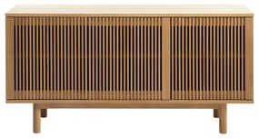 Нисък скрин от декор от дъб в естествен цвят 143x70 cm Tiber – Unique Furniture