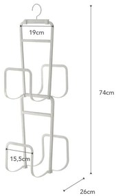 Бяла стойка за чанти със закачалка за врата и 4 куки Sapporo - YAMAZAKI
