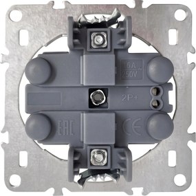 Двоен контакт със заземяване и рамка OSTE JNH002-G Black