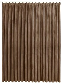 134511 vidaXL Затъмняваща завеса с куки, кадифе, бежова, 290x245 см