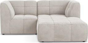 Бежов кадифен ъглов диван (десен ъгъл) Aloha – Makamii