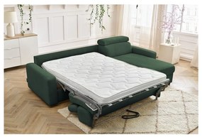 Тъмнозелен разтегателен ъглов диван (променлив) Monaco – Bobochic Paris