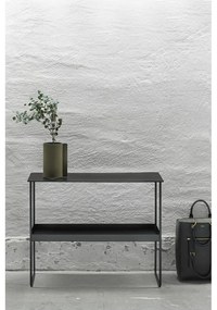 Черна метална конзолна маса 29x78 cm Bull – LIND DNA