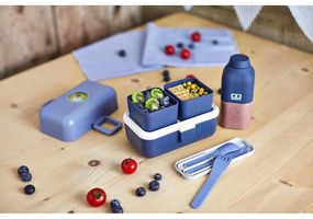 Комплект сини прибори за хранене Pocket от 3 части - Monbento