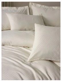 Бежово двойно удължено спално бельо от памук Renforcé 240x220 cm Checkered – Mila Home Luxury