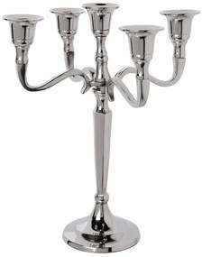 CANDELABRA СВЕЩНИК ЗА 5 СВЕЩИ H:27 СМ СРЕБРИСТ