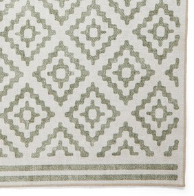 Зелен килим подходящ за пране 61x120 cm Coral Green – Think Rugs