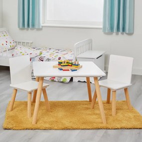 GINGER HOME К-кт дървена маса с 2 столчета WHITE