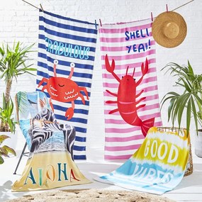 Modrá plážová osuška 160x76 cm Crabulous – Catherine Lansfield