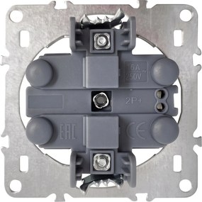 Двоен контакт със заземяване OSTE JNH002-G White