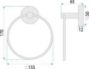 Закачалка за баня Ring 6610 Modern Gold