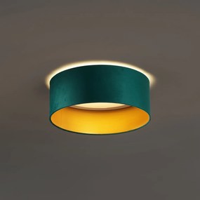 Модерна таванна лампа зелен кадифе 40 см вкл. LED 3-степенно димиране - Sue