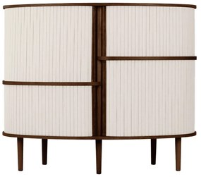 Шкафче от дъбов декор с плъзгащи се врати в кафяв и бежов цвят 120x100x50 cm Audacious – UMAGE