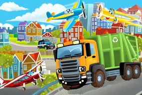 Тапет – Боклукчийски камион в града