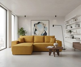 Ъглов диван Malaga mini I-Moustardi-Left