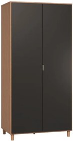 Гардероб Simple 2-врата-Natural - Black