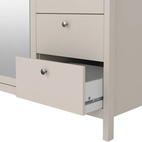 Сиво-бежов гардероб с огледало 150x199x58 cm Madrid – Tvilum