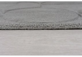 Кръгъл килим от сива вълна ø 160 cm Gigi - Flair Rugs