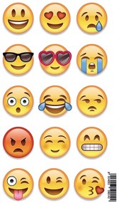 Декоративни стикери за стена Emoji XS