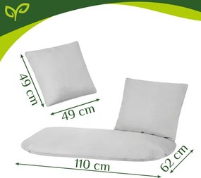 Възглавници за висящ стол, щъркелово гнездо за 2 души Сив