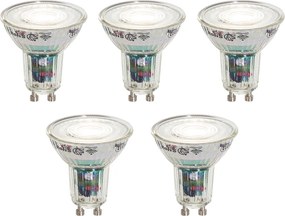 Комплект от 5 смарт GU10 50mm LED крушки прозрачни 4.8W 400 lm 1800-6500K