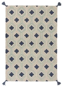 Бежов и син вълнен килим , 120 x 170 cm Marco - Flair Rugs