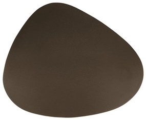 Horecano - Кожена подложка за хранене асиметрична тъмно кафява 45x37см HELLA-(HC-931510) (243016-6)